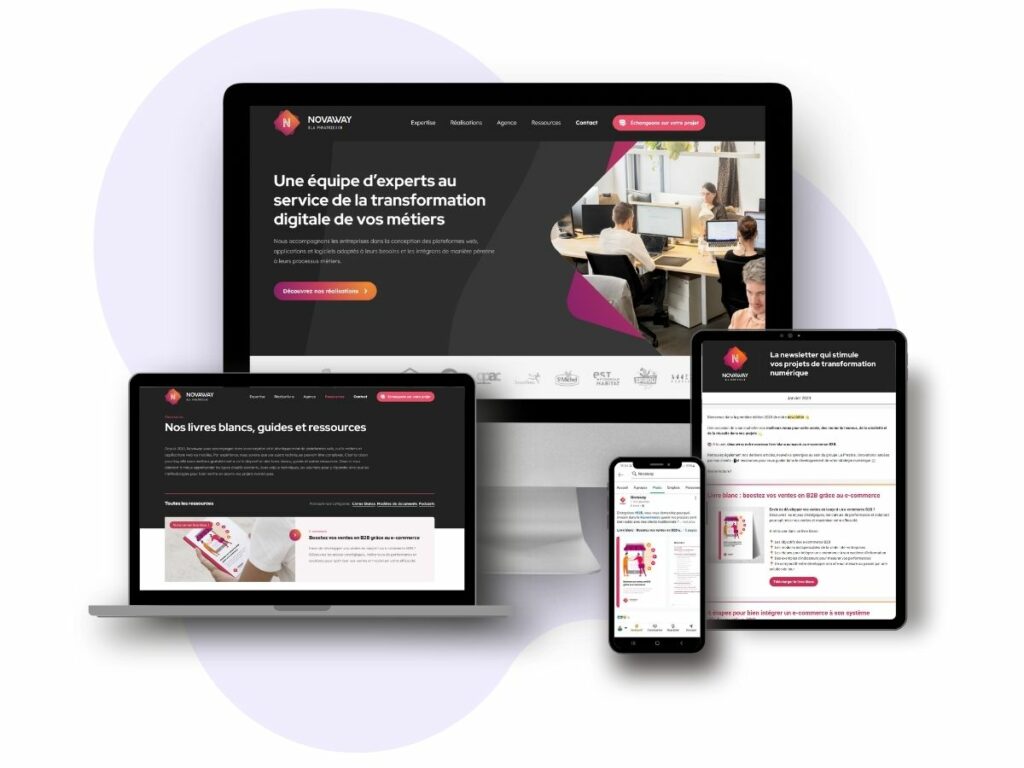 Accompagnement webmarketing pour l'agence web Novaway à Lyon