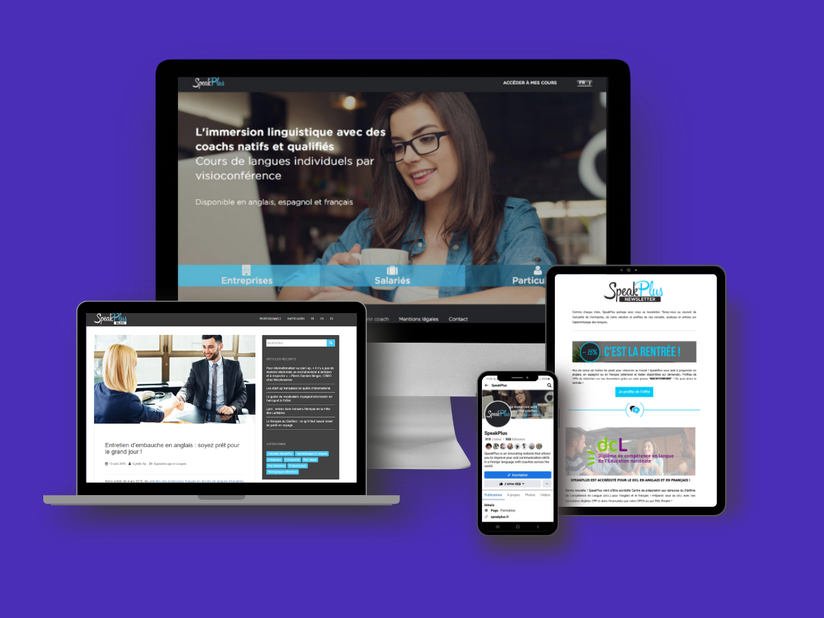 SpeakPlus – EdTech | Acquisition multicanale & multilingue